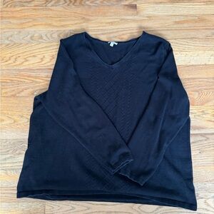 Talbots Navy V-Neck Sweater